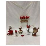 Cardinal Themed Decorative Figurines
