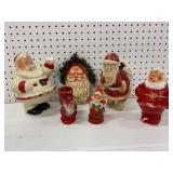 Papier-Mï¿½chï¿½ Santa Figures