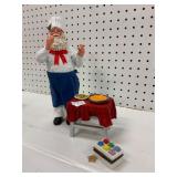Chef Figurine With Accessories and Table