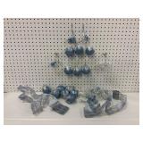 Blue and Silver Glass Ornaments