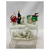 Three M&M Snowbabies Figurines