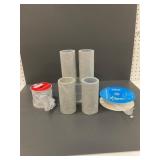Glitter Candle Set With Decorative Ribbon