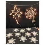 Plug-In Star Light and Snowflake Dï¿½cor Set