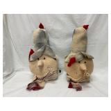 Flocked Snowman Decorations