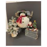 Snowman, Mini Tree, and Santa Decor Set