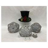 Light-Up Top Hat and Snowflake Decor Ensemble