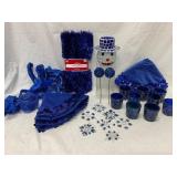 Holiday Decor Lot with Blue Mosaic Pieces