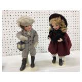 Two Porcelain Dolls in Period Attire