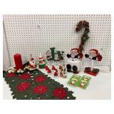 Christmas Decor Lot With Porcelain Trinket Boxes