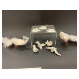 Peacock Figurines and Dove Ornaments Collection