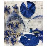 Vickerman Blue and Gold Holiday Decor Lot