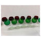 Red and Green Wine Goblets