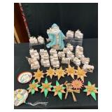Ceramic Santa and Ornaments Collection