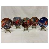 5 Classic American Santa Plates
