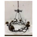 Vintage Wrought Iron Stag Chandelier