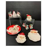 Santa Napkin Holder With Figurines
