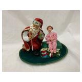 Santa and Child Figurine Set
