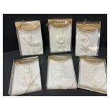 6 Sculpted Paper Snowbabies Ornaments