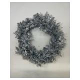 Vickerman Silver Tinsel Wreath 32 Inches