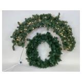 51-Inch Arch Garland With Lights and Wreath
