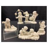 5 Dept 56 Snowbabies Figurines