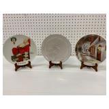 3 Collector Plates Frankoma and Rockwell
