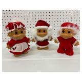 Santa Troll Dolls by Russ Berrie