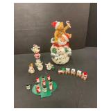 Snowman and Holiday Figurines