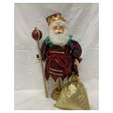 King Santa Figurine with Damaged Crown