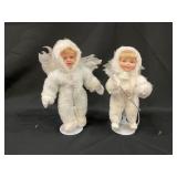Porcelain Snowbaby Snowangel Dolls