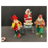 Clothtique Fishing Santa Figurine Trio