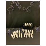 Santa Ornaments & Blue Crystal Garland