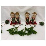 Heather and Hammond Pinecone Dolls with Mistletoe