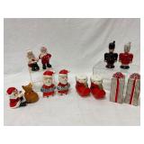 Vintage Santa and Reindeer Salt & Pepper Set