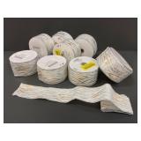 8 Rolls of Wired Zebra Safari Ribbon