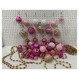 Pink Ornaments With Beads