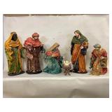 8-Piece 37-Inch Paper Mache Nativity Set
