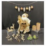 Christmas Decor Set with Santa and Accents