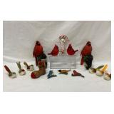 Cardinal Hooks and Bird Figurines