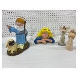 Angel and Shepherd Figurines