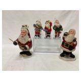 5 Santa Figurines and Ornaments