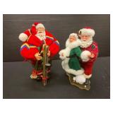 Three Santa-Themed Figurines