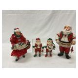 Santa and Elves Figurines Set