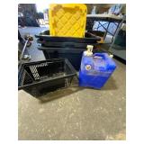 Plastic Storage Bins w/lids and Water Container