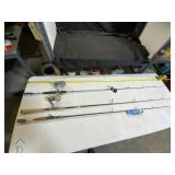 Three Fishing Rods with Reels