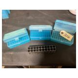 Blue Plastic Ammunition Cases and Tray