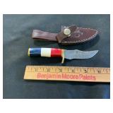 Damascus Steel Knife with Resin Handle