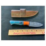 Damascus Steel Knife with Wooden Handle