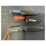 Three Fixed-Blade Knives
