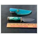 Damascus Steel Knife with Resin Handle